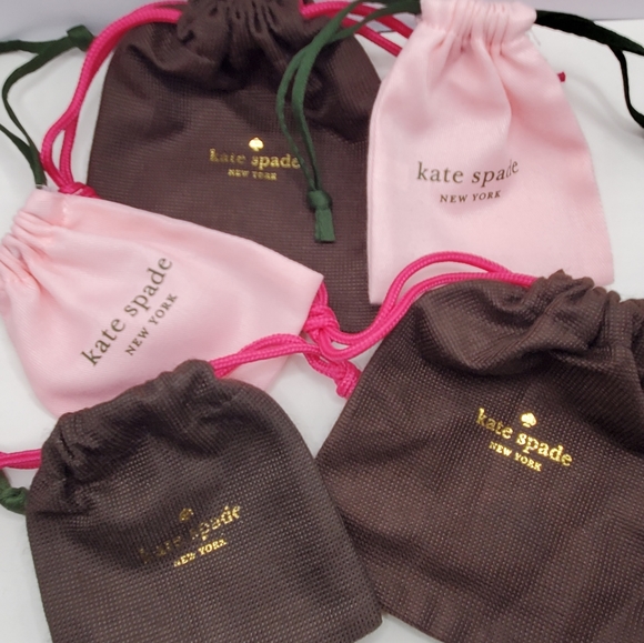 Authentic Kate Spade Jewelry Dust Bag set 5 for Lot Necklaces, Earrings, Watches - Picture 3 of 4